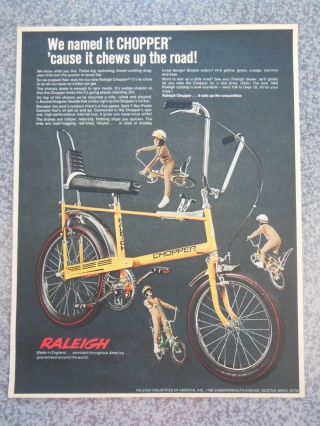 Vintage 1969 Raleigh Chopper Stingray Advertisement