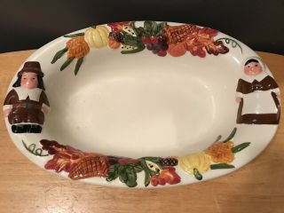 Publix Thanksgiving Pilgrims Serving Dish Bowl Thanksgiving Dinner Bowl
