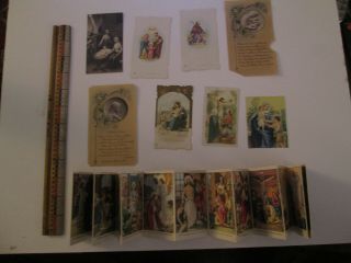 Antique Rosary Booklet Holy Cards Prayer Catholic Vintage Lithograph Italy Usa