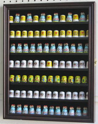 91 Thimble Display Case Cabinet Shadow Box Wall Rack Holder Cabinet: Tc91 - Mah