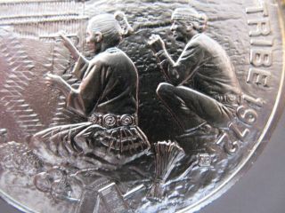 7/8 Oz.  Navajo American Native Indian Tribal Nations Art Coin Silver.  999,  Gold