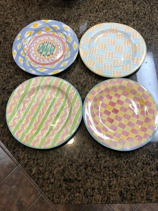 Mckenzie Childs Dinner Plates Set Of 4
