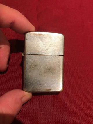 Vintage Early 1946 - 1949 Zippo Pat.  2032695 Made In U.  S.  A Advertising Lighter