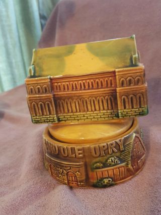 Vintage Unique Ceramic Grand Ole Opry Tennessee Waltz Turning Music Box
