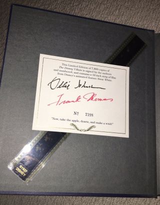 The Disney Villain Book Hand Signed By Frank Thomas & Ollie Johnston 1/7500