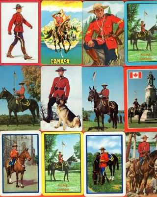 12 Single Swap Playing Cards Royal Canadian Mounties Police 2 Canada Vintage