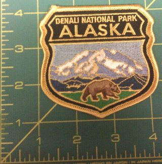 Embroidered Alaska Patch - Denali National Park And Bear - Mt.  Mckinley Shield