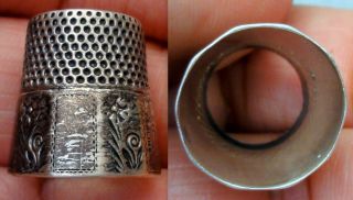 12 VINTAGE STERLING SILVER THIMBLES,  2 OTHERS 5