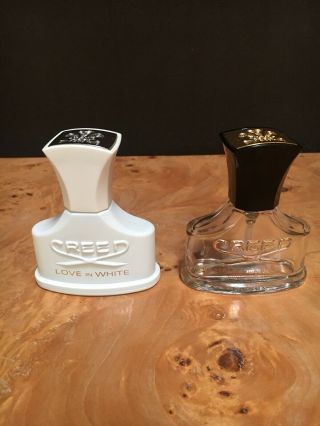 Empty Perfume Bottle Creed Vansia & Love In White.