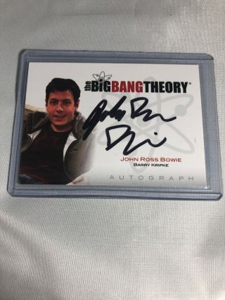 The Big Bang Theory Seasons 1 & 2 Cryptozoic John Ross Bowie " Kripke " Autograph