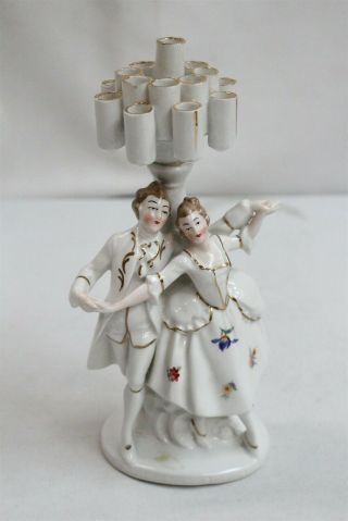 Victorian Us Zone Germany Porcelain Dancing Couple Figural Cigarette Holder