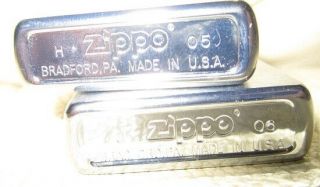 Vintage Zippo 200 Lighters – Brushed Chrome Finish – 3