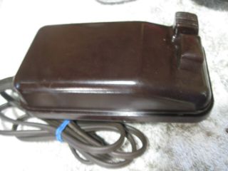 Singer 301A 401A 403A 404 2 Pin Foot Pedal Controller 3 Prong Power Cord Brown 4