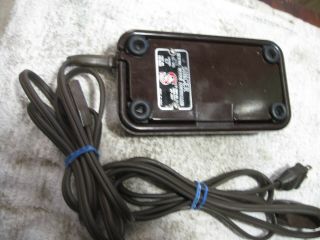 Singer 301A 401A 403A 404 2 Pin Foot Pedal Controller 3 Prong Power Cord Brown 5