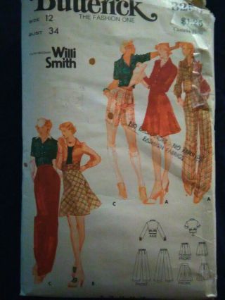 Vintage Willi Smith Young Designer Pattern,  Jacket,  Skirt,  Pants,  Butterick 3250