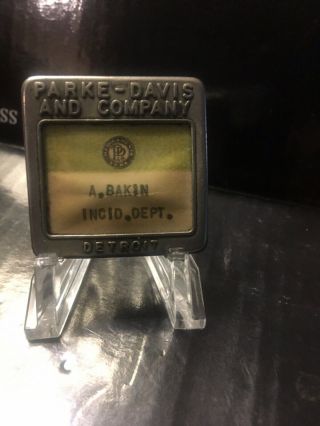Park Davis And Company Detroit Michigan Employee Badge