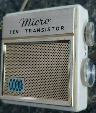 Ross Vintage 1962 Micro 10 Transistor Radio Model Re210