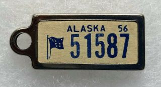 1956 Alaska Dav Keychain License Tag -