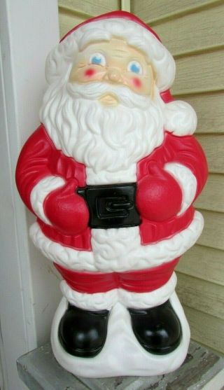 Vtg 1999 Blow Mold Christmas Santa Claus Light Figurine Indoor/outdoor 2