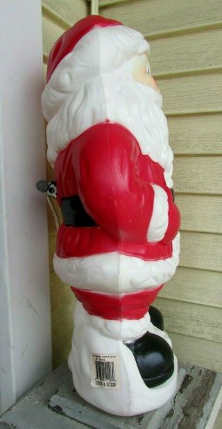 Vtg 1999 Blow Mold Christmas Santa Claus Light Figurine Indoor/outdoor 3