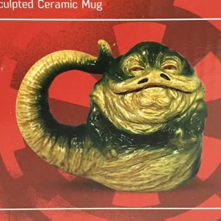 ⭐️ Mug Star Wars Jabba The Hutt 20 Oz.  Sculpted Ceramic Thinkgeek