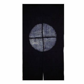 Noren Japanese Hanging Curtain Tapestry Indigo Dye Aperture Round - Shaped F/s