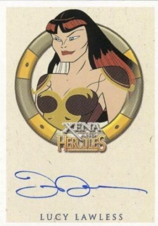 Xena & Hercules Animated Adventures Lucy Lawless Xena Autograph Card