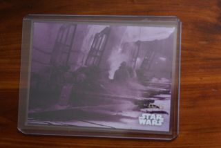 Topps Star Wars Black & White Empire Strikes Back Card 27 Purple 15/25