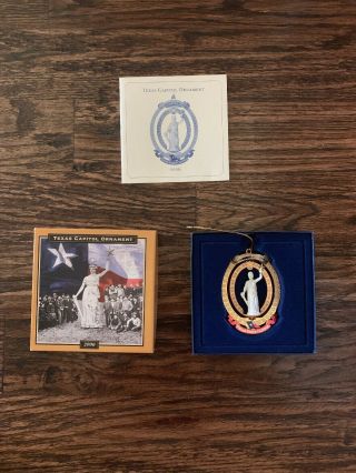 2006 Texas Capitol Ornament - Goddess Of Liberty - With Pamphlet