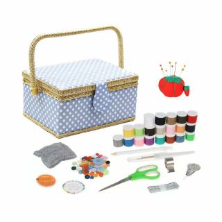 Sewing Basket Organizer With Complete Sewing Kit Accessories,  Sewing Storage Box