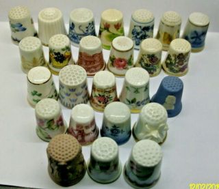 Full Set Of 25 Thimbles Of The Worlds Great Porcelain Houses