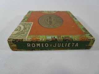 Vintage Romeo Y Julieta Habana Empty Wooden Cigar Box 8