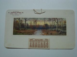 1920 W J Robinson Company Grain Feed & Fuel Lodi Ca Decorative Wall Calendar