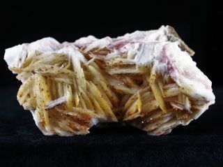 Orange Barite,  Cerussite & Vanadinite Crystal Mineral Specimen Morocco 4.  9 Oz