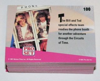 . Bill and Ted ' s Adventure by Proset in 1991.  Complete 100 card set 2