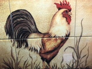 Rooster tile tray 3