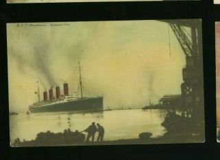 1931 Rms Mauretania - Cunard Line - Vintage Steamship Postcard