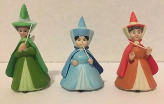 Disney Sleeping Beauty 3 Fairies Porcelain Ceramic Figurine Set