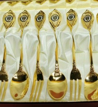 Yonsei University Korea Spoons And Forks Vintage Gold Souvenir