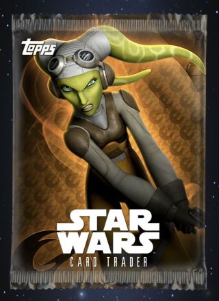 Star Wars Card Trader: Rare Tier A Pack Art - Rebels Hera - 42cc