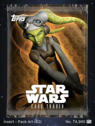 Star Wars Card Trader: RARE TIER A Pack Art - Rebels Hera - 42cc 2