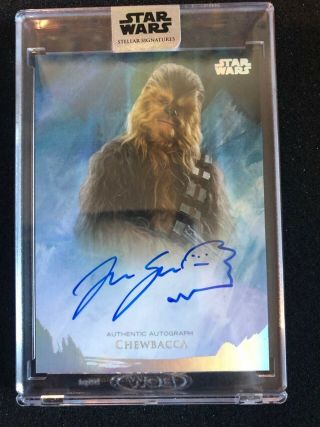 Joonas Suotamo Chewbacca 2018 Topps Star Wars Stellar Signatures Autograph 6/40