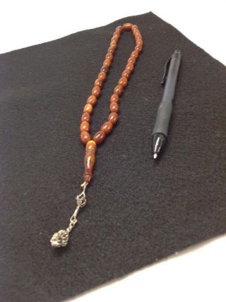 Vintage Amber Bakalite Prayer Beads
