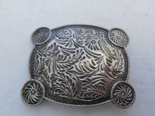 Native American Sterling Silver Hand Made Belt Buckle