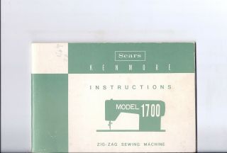 Sears Kenmore Model 1700,  92,  1219 And 13 Manuals For Roxana