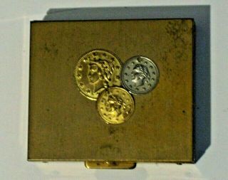 Vintage Compact Petty Cash Money Box Wallet Coin Change Purse Retro 2
