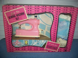 Vintage Junior Miss Pink Sewing Machine Toy Set By Hasbro