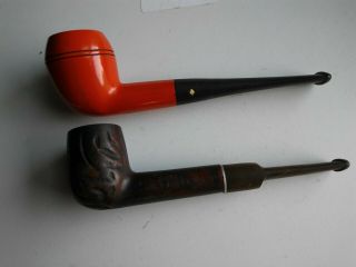 Vintage Dr.  Grabow Orange Viscount & Carved Duke Imported Briar Smoking Pipes