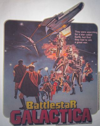 Vintage 1978 Battlestar Galactica T - Shirt Iron - On Transfer Universal City Studio