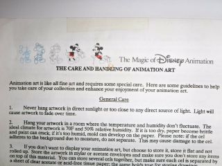 THE MAGIC OF DISNEY ANIMATION SERIES CEL MICKEY MOUSE 4